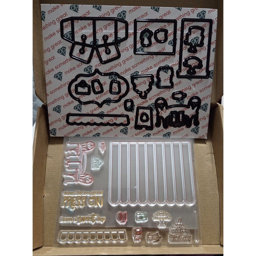Diamond Press A7 Pop Up Cafe Card Kit Stamps Dies Templates